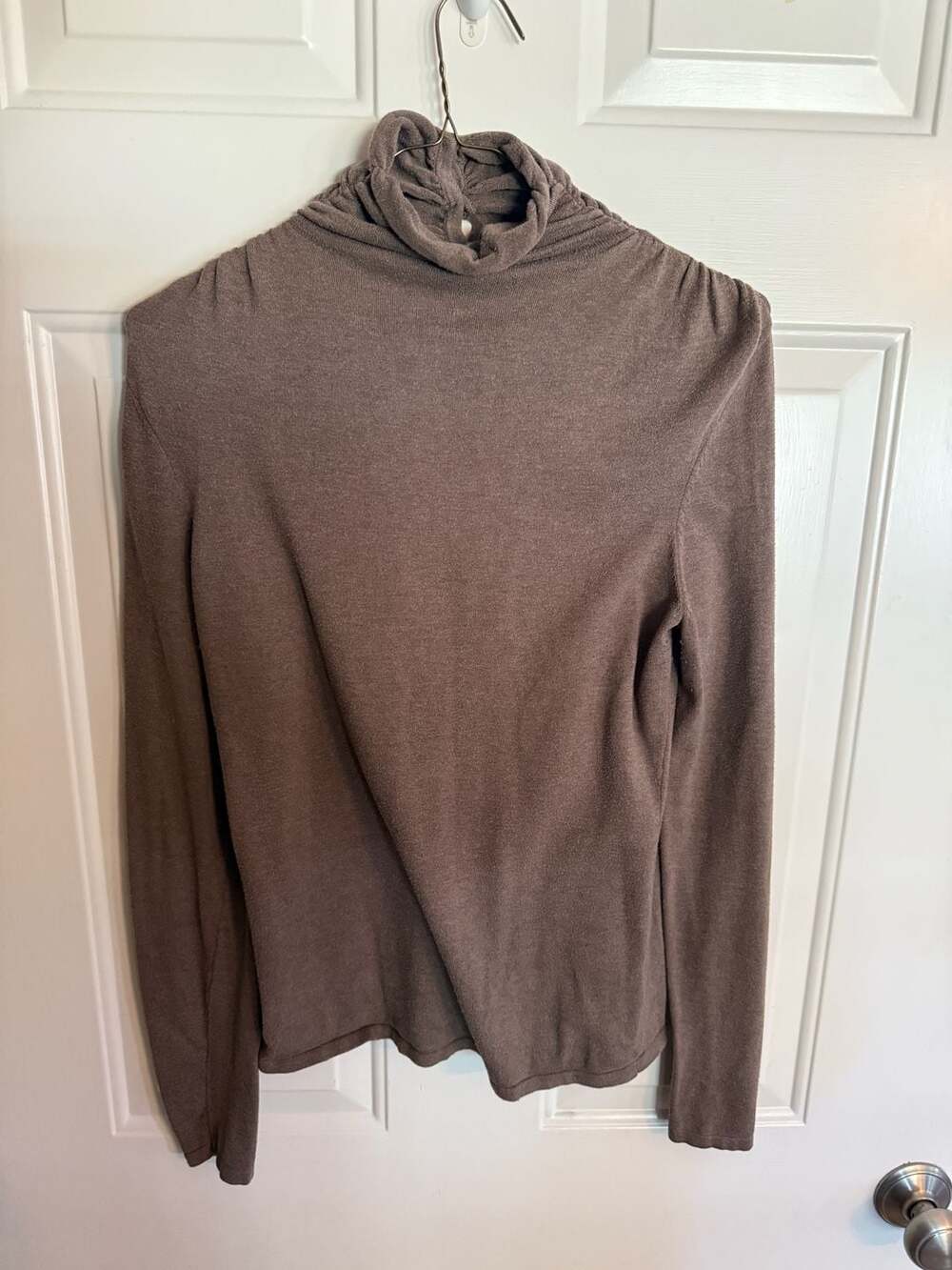 Lauren Ralph Lauren Silk Blend Turtleneck Sweater Size P/M Brown